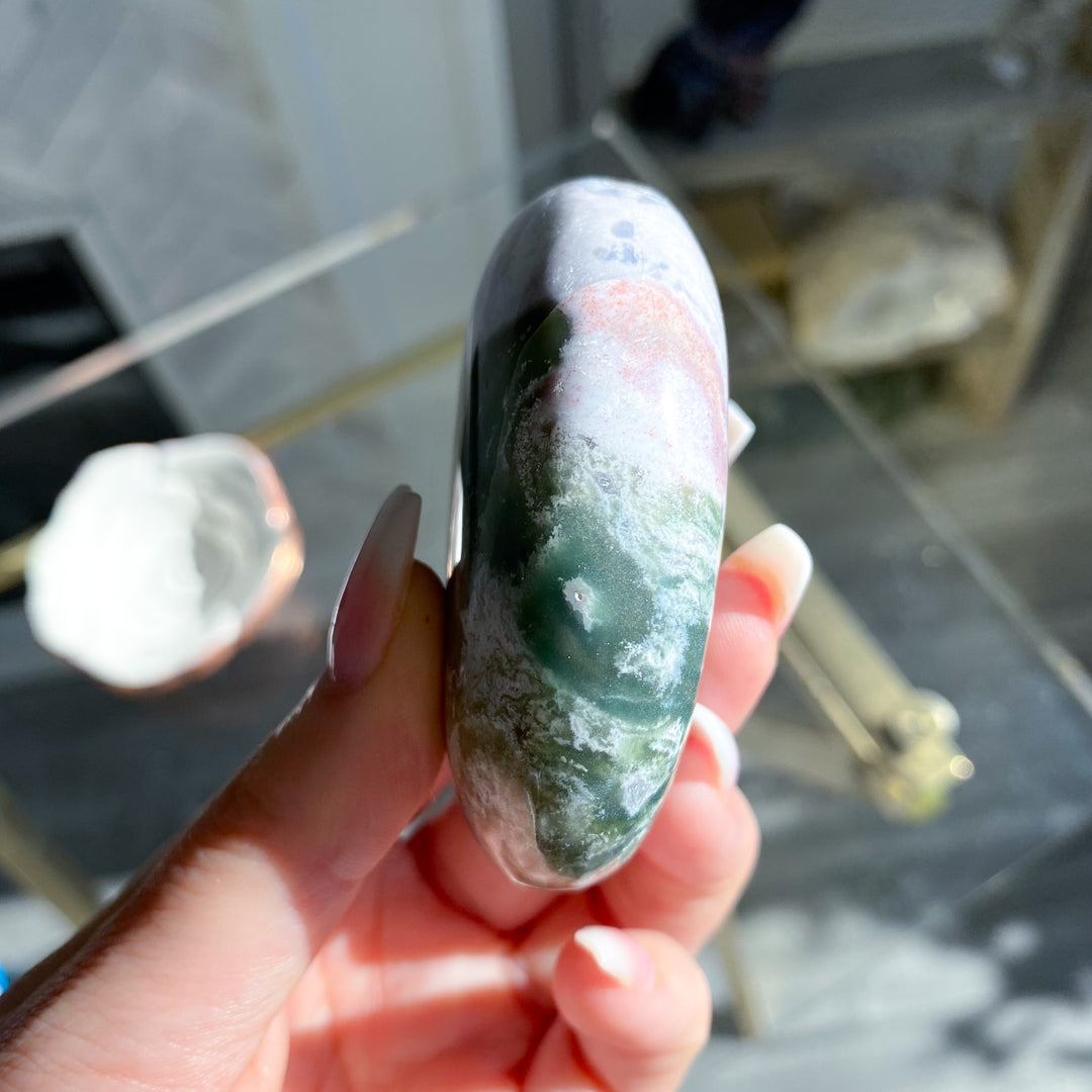 Jumbo Unicorn Jasper Palm Stone 