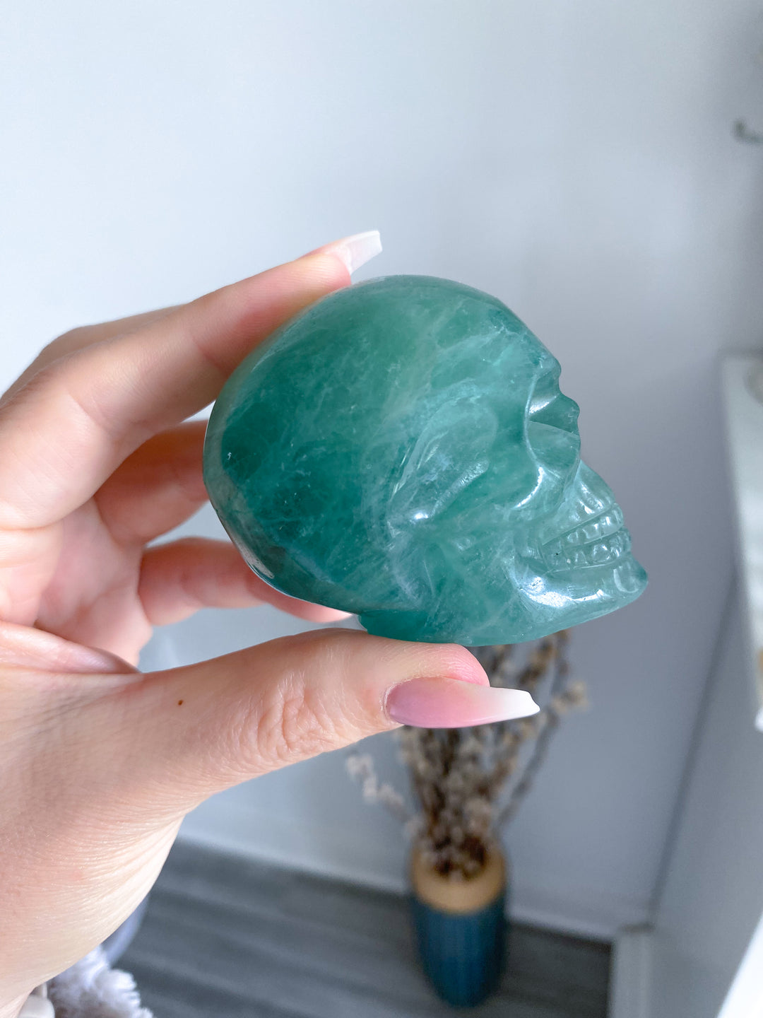 Green Fluorite Skull - Get Exact Piece