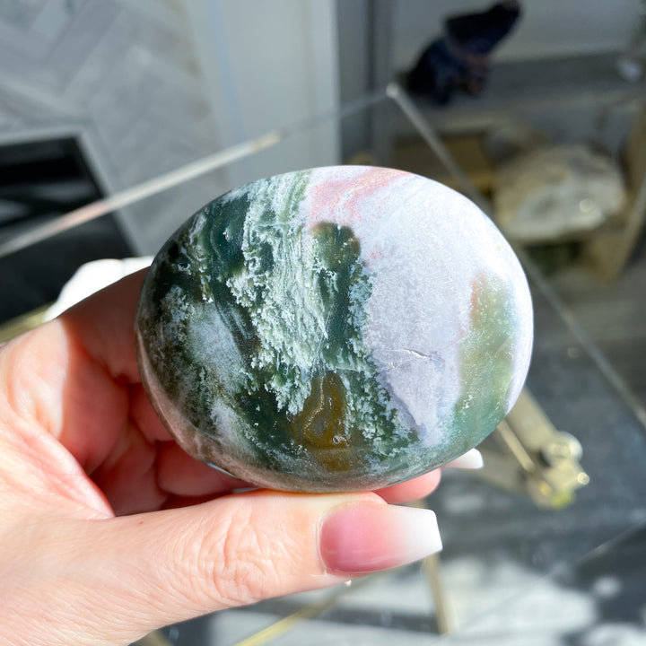 Jumbo Unicorn Jasper Palm Stone 