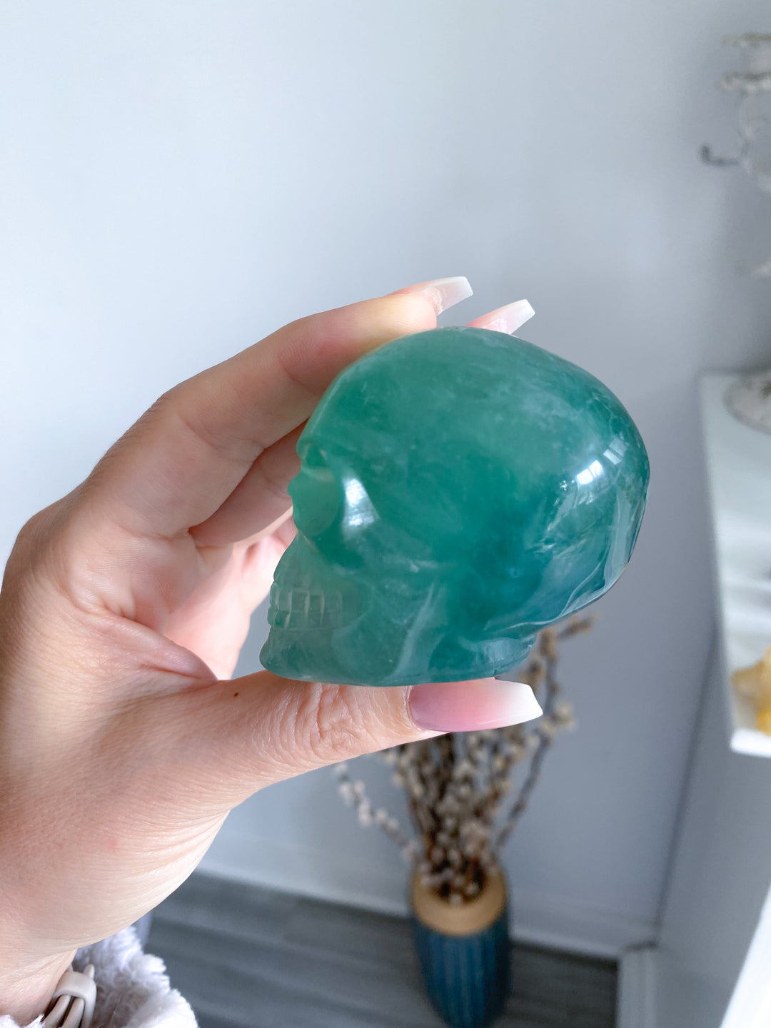 Green Fluorite Skull - Get Exact Piece