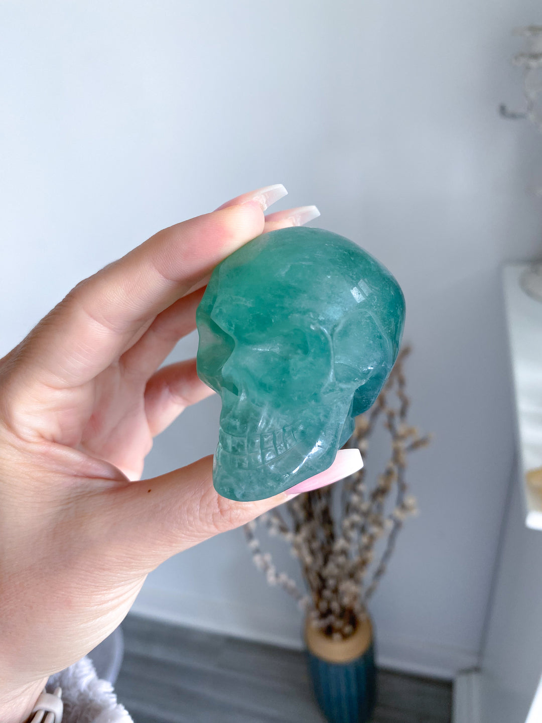 Green Fluorite Skull - Get Exact Piece