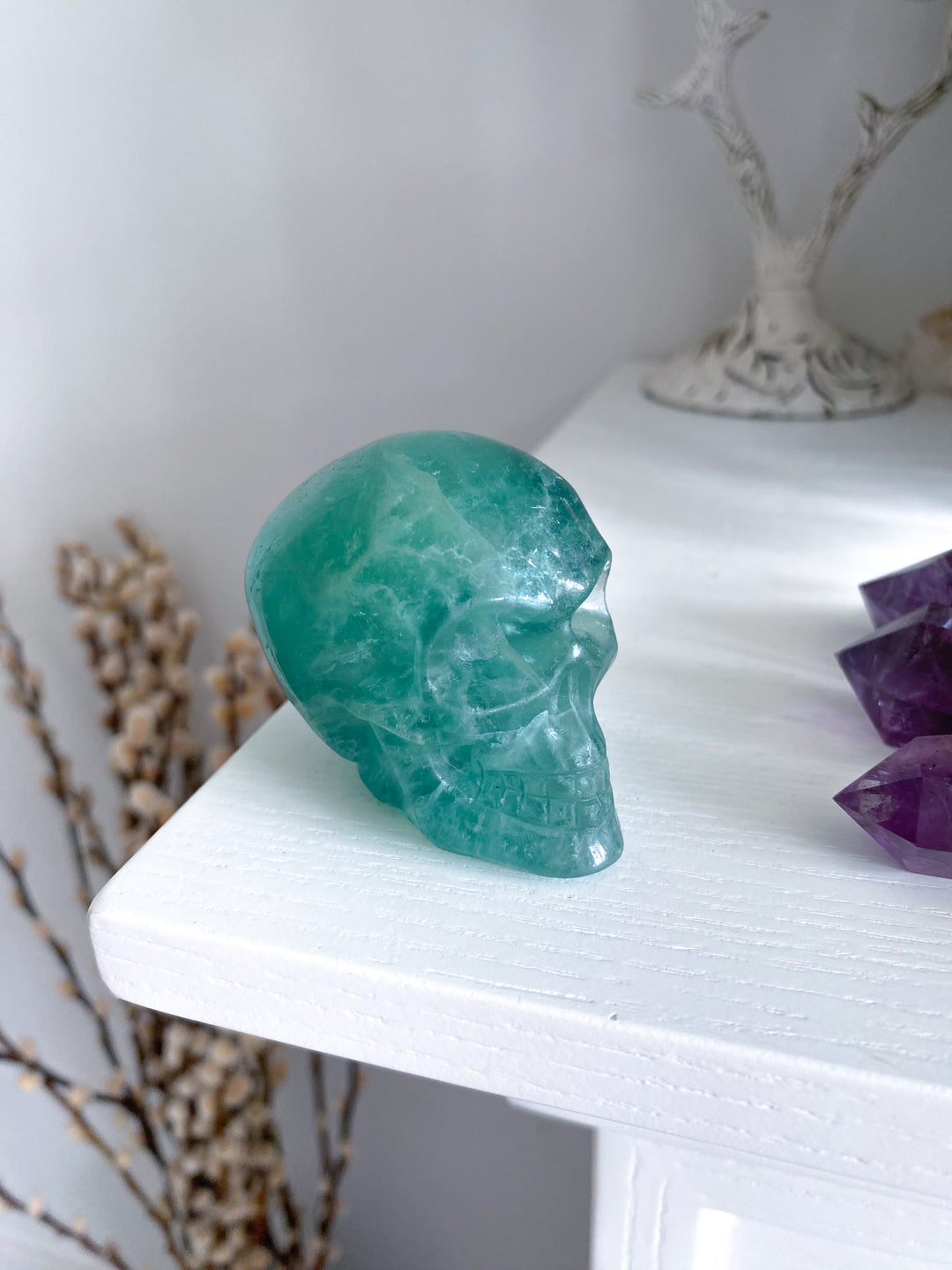 Green Fluorite Skull - Get Exact Piece