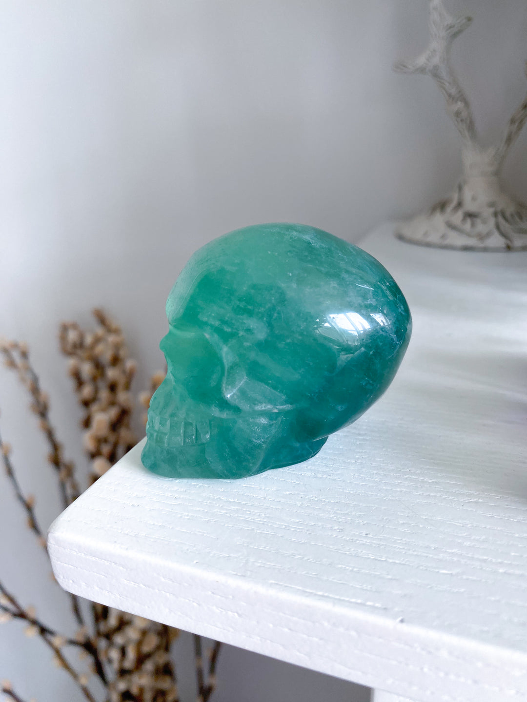 Green Fluorite Skull - Get Exact Piece