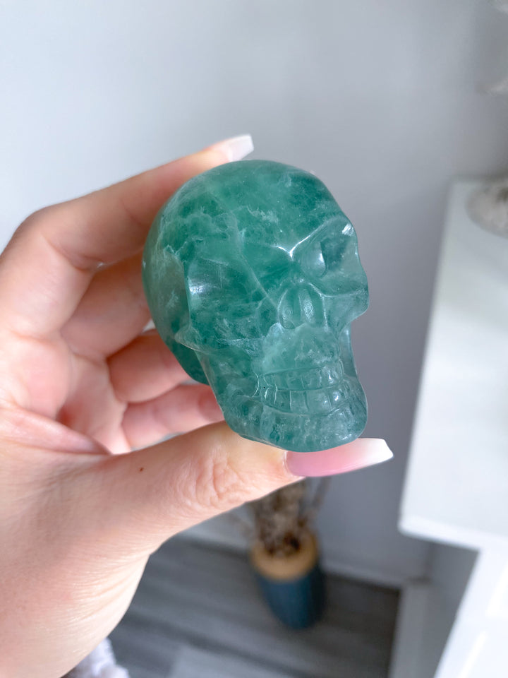 Green Fluorite Skull - Get Exact Piece