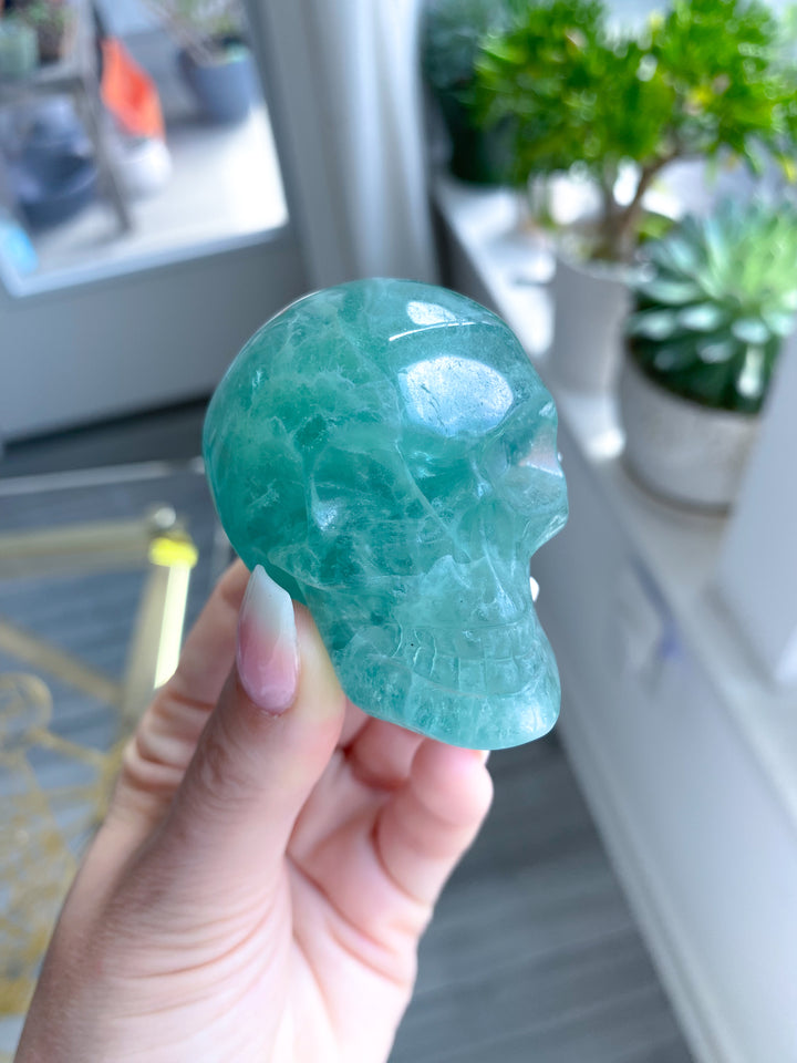 Green Fluorite Skull - Get Exact Piece