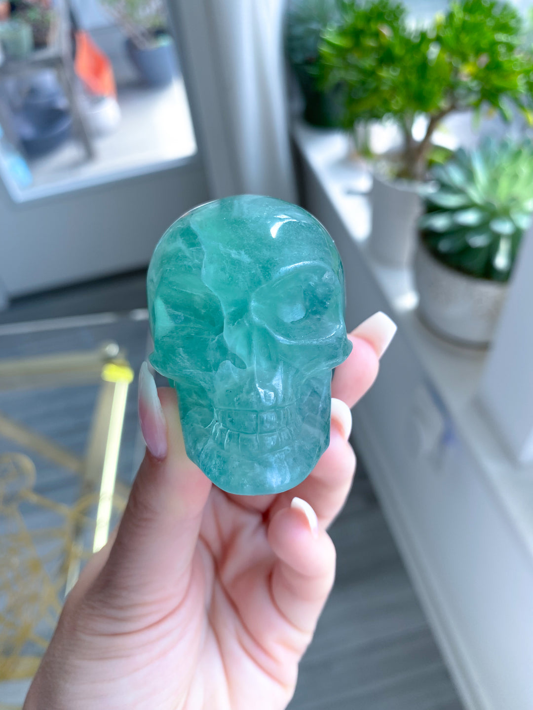 Green Fluorite Skull - Get Exact Piece