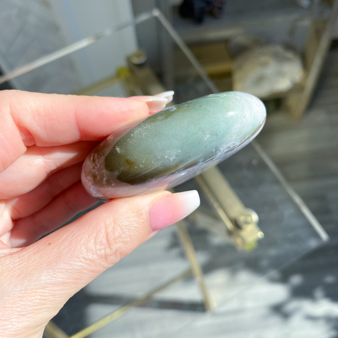 Jumbo Unicorn Jasper Palm Stone 
