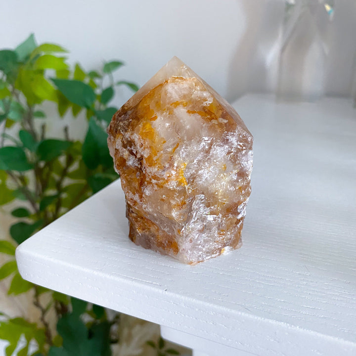 Big Golden Healer Quartz Top Polish Point 3" - Get Exact Item - Clear Blockages - Crown - High Vibe - Divine Energy