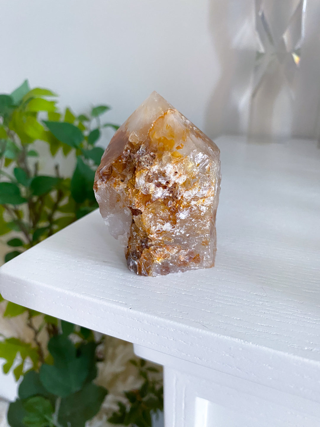 Big Golden Healer Quartz Top Polish Point 3" - Get Exact Item - Clear Blockages - Crown - High Vibe - Divine Energy