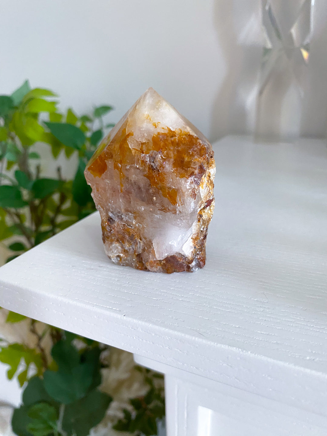 Big Golden Healer Quartz Top Polish Point 3" - Get Exact Item - Clear Blockages - Crown - High Vibe - Divine Energy