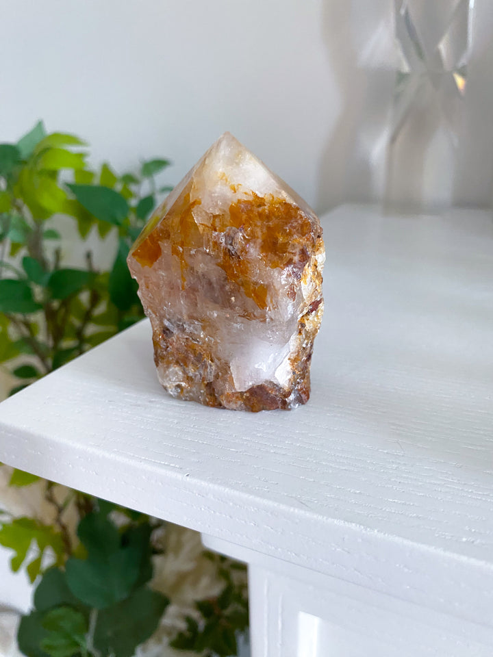 Big Golden Healer Quartz Top Polish Point 3" - Get Exact Item - Clear Blockages - Crown - High Vibe - Divine Energy
