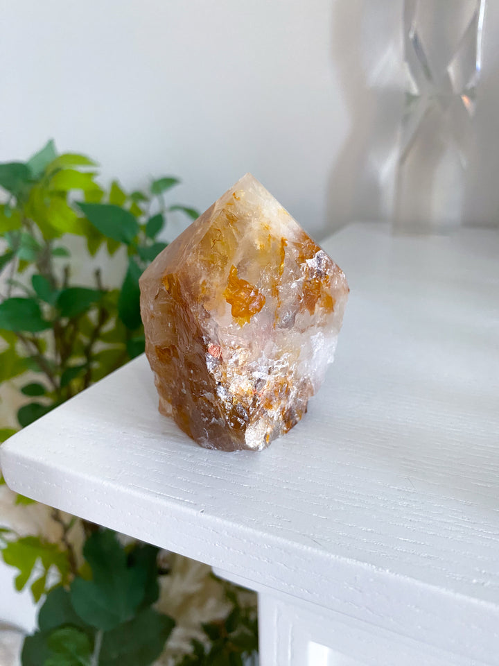 Big Golden Healer Quartz Top Polish Point 3" - Get Exact Item - Clear Blockages - Crown - High Vibe - Divine Energy