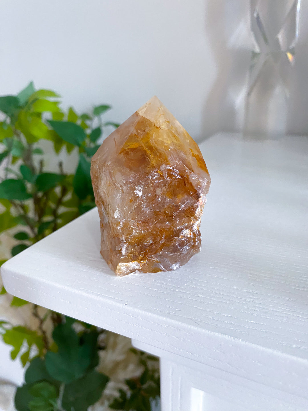Big Golden Healer Quartz Top Polish Point 3" - Get Exact Item - Clear Blockages - Crown - High Vibe - Divine Energy