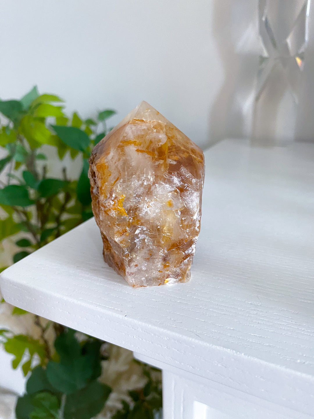 Big Golden Healer Quartz Top Polish Point 3" - Get Exact Item - Clear Blockages - Crown - High Vibe - Divine Energy