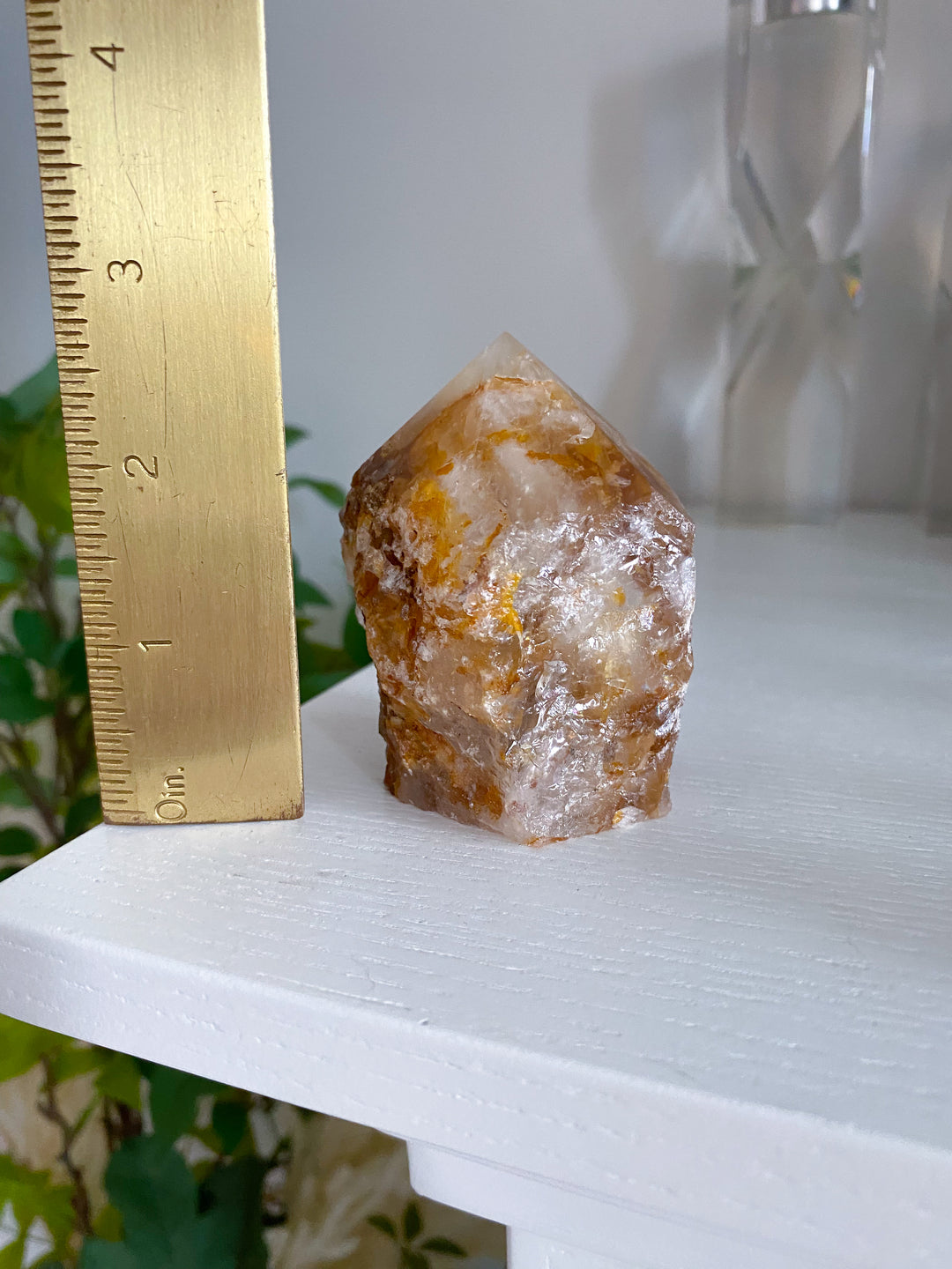 Big Golden Healer Quartz Top Polish Point 3" - Get Exact Item - Clear Blockages - Crown - High Vibe - Divine Energy