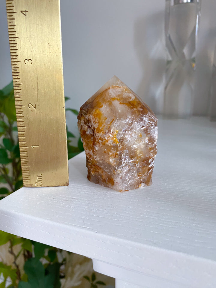 Big Golden Healer Quartz Top Polish Point 3" - Get Exact Item - Clear Blockages - Crown - High Vibe - Divine Energy