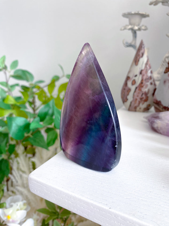 Rainbow Fluorite Polished Flame 