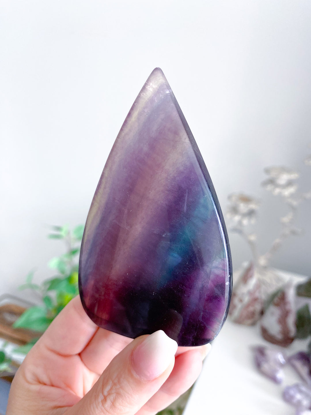 Rainbow Fluorite Polished Flame 
