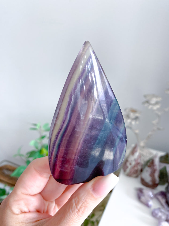 Rainbow Fluorite Polished Flame 