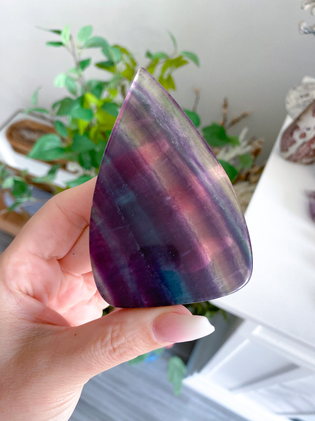 Rainbow Fluorite Polished Flame 