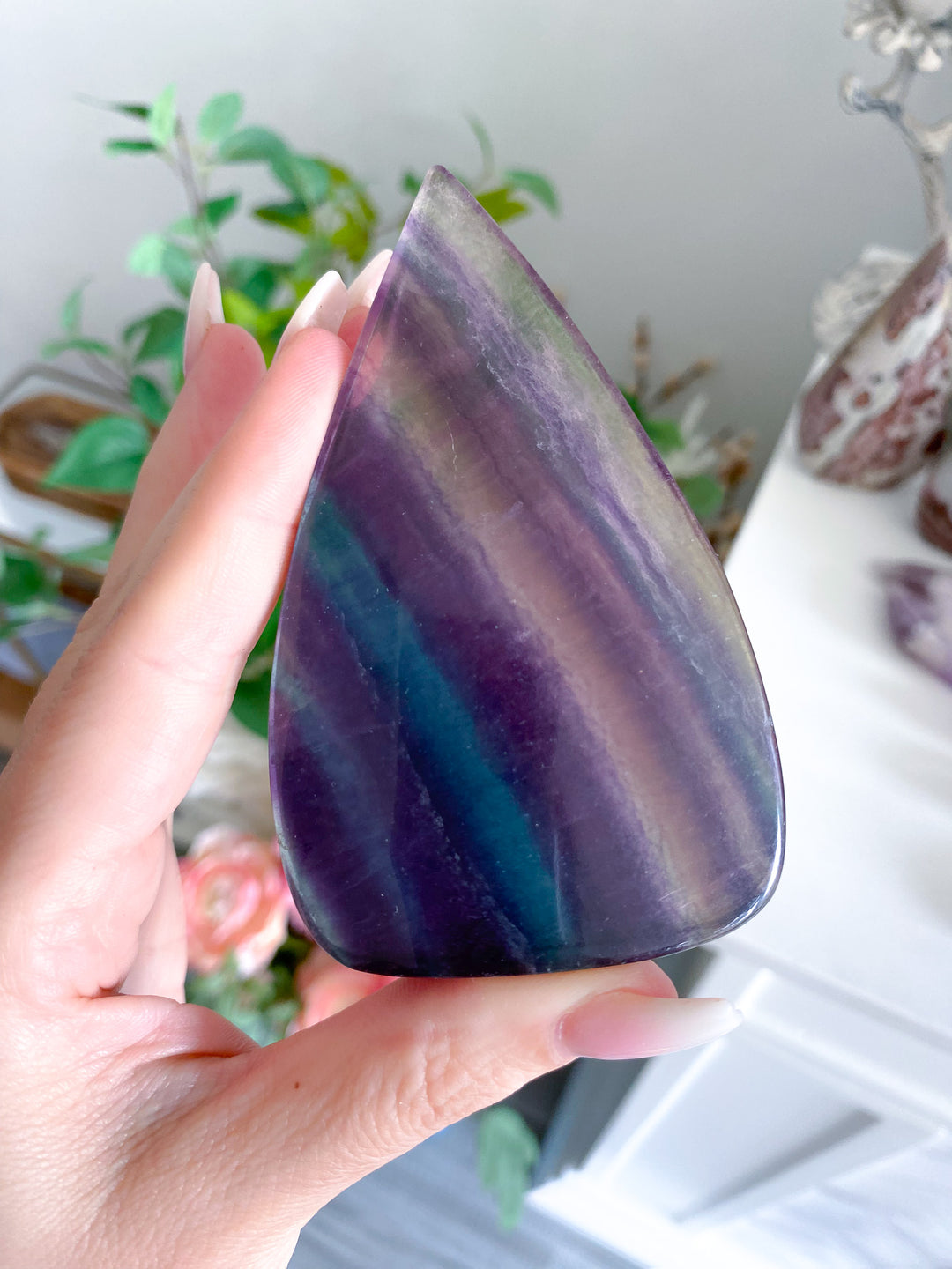 Rainbow Fluorite Polished Flame 