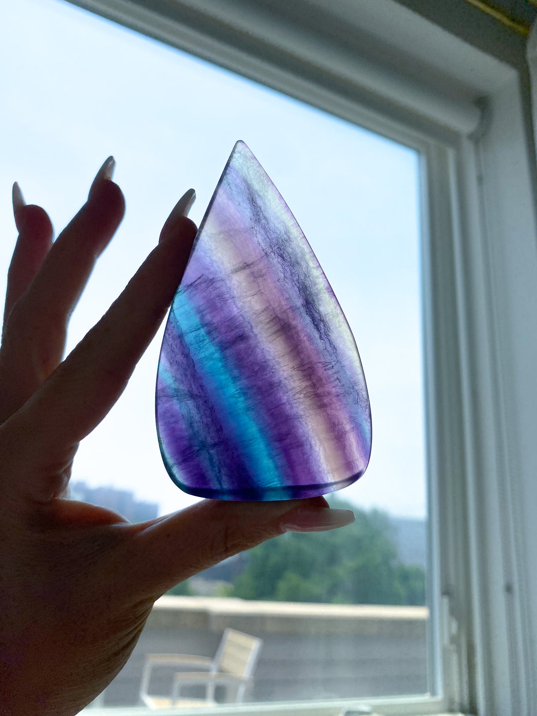 Rainbow Fluorite Polished Flame 