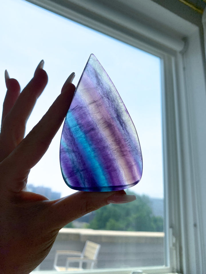 Rainbow Fluorite Polished Flame 