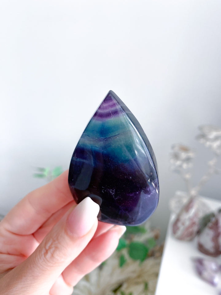 Small Rainbow Fluorite Polished Flame