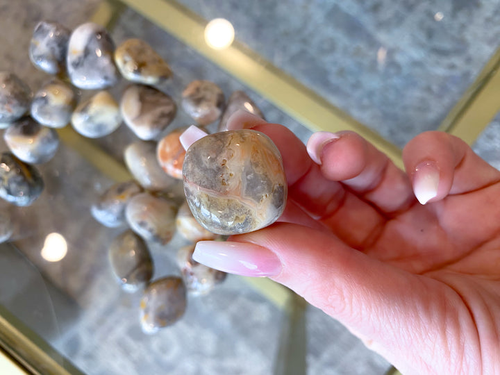 LAUGH with Crazy Lace Agate Tumble Stone