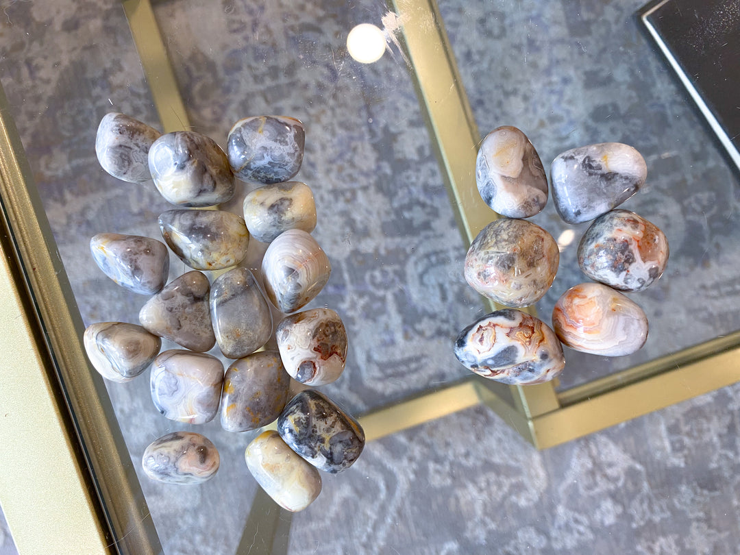 LAUGH with Crazy Lace Agate Tumble Stone