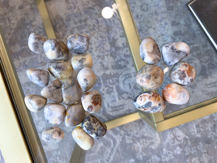 LAUGH with Crazy Lace Agate Tumble Stone