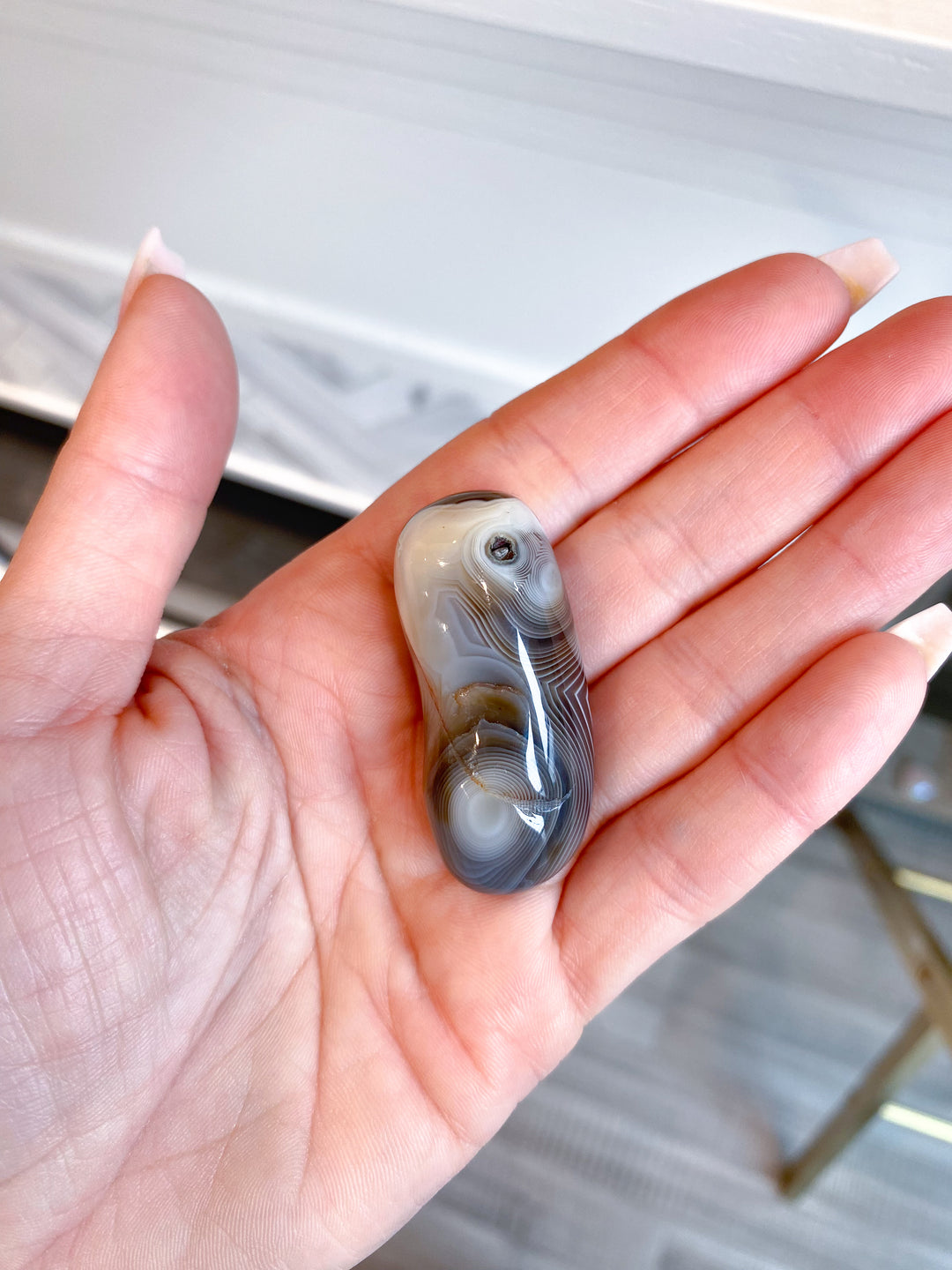 Botswana Agate Rod Pebble - Exact Piece Ships