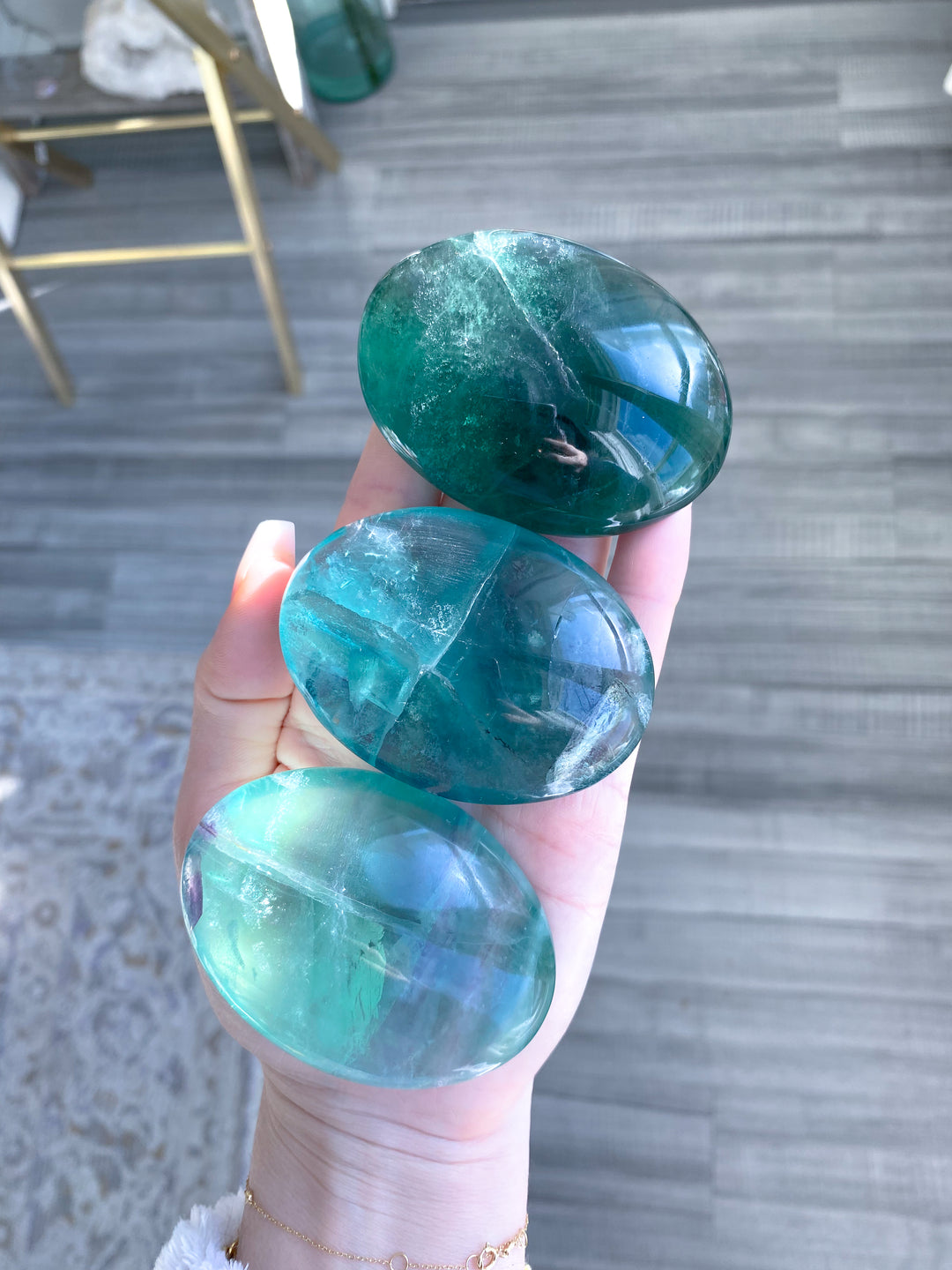 Green Fluorite Palm