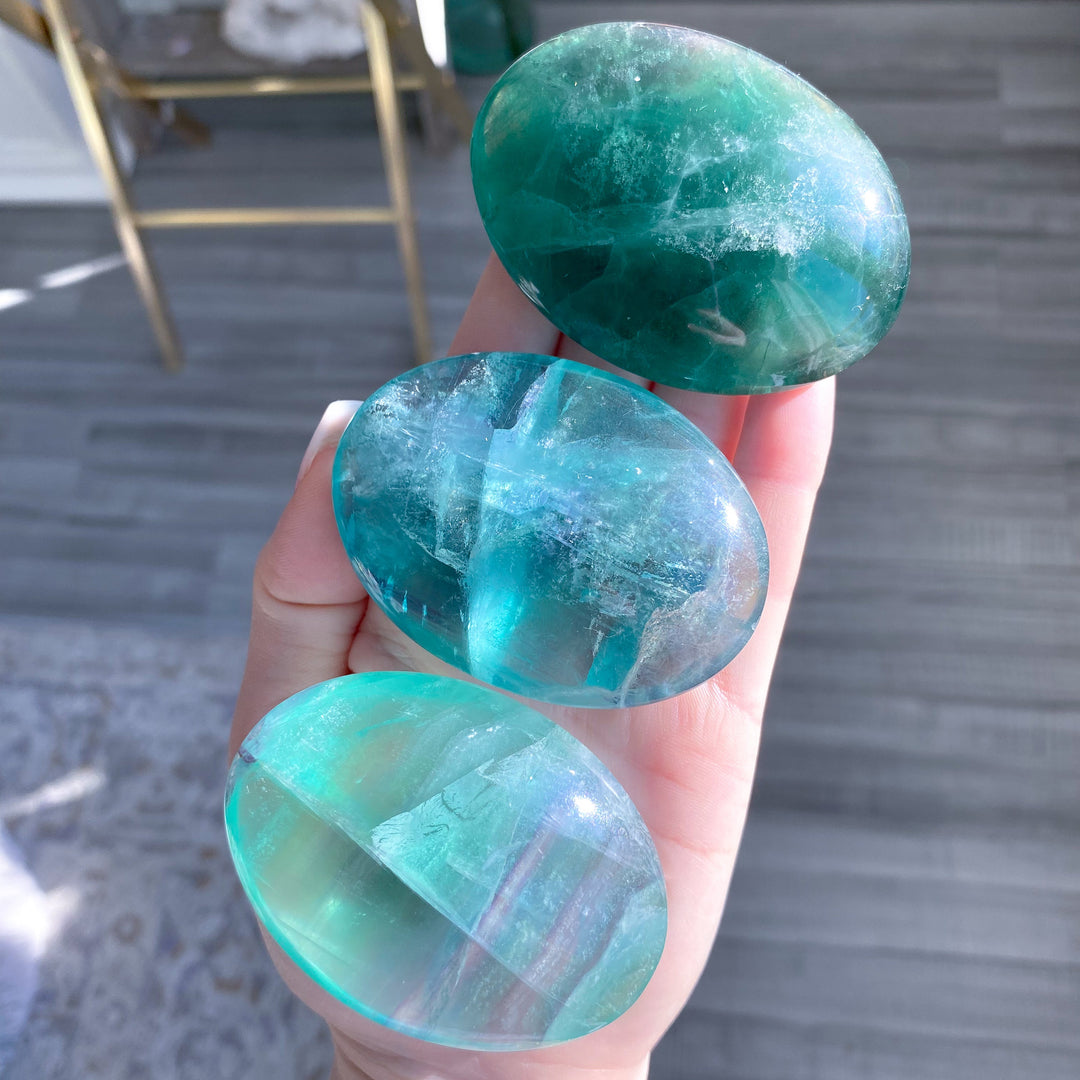 Green Fluorite Palm