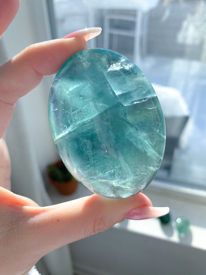 Green Fluorite Palm