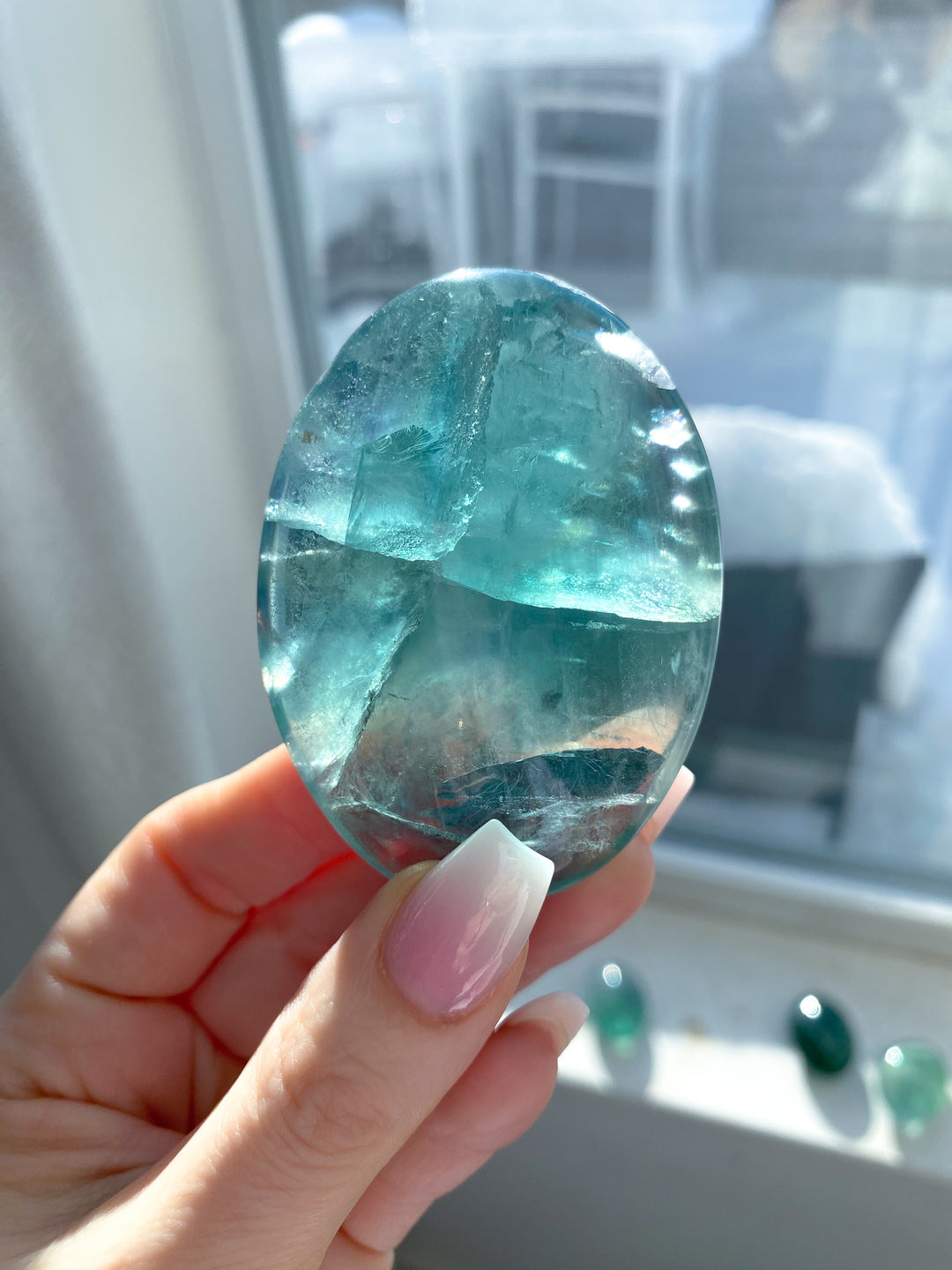 Green Fluorite Palm