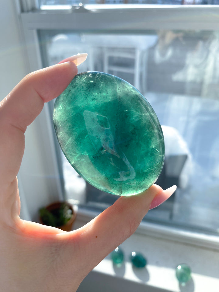 Green Fluorite Palm