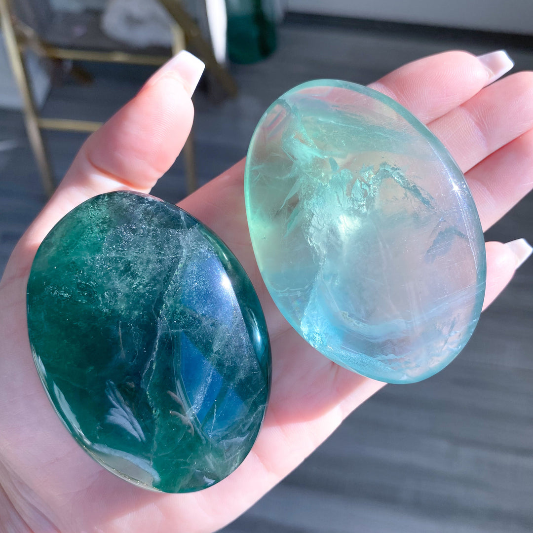 Green Fluorite Palm