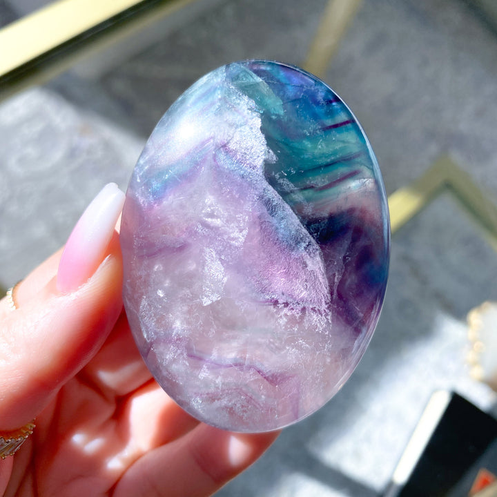 Rainbow Fluorite Palm 