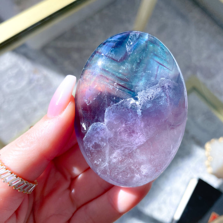 Rainbow Fluorite Palm 