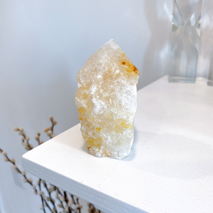 Dreamy Light Yellow Golden Healer Quartz Top Polish - Get Exact Item - Clear Blockages - Crown - High Vibe - Divine Energy