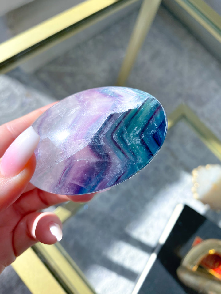 Rainbow Fluorite Palm 