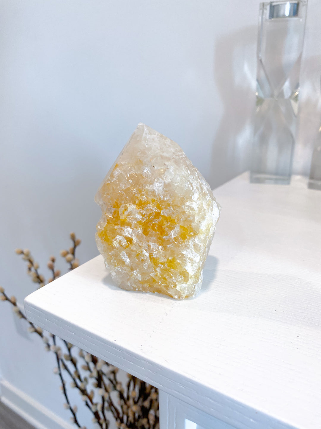 Dreamy Light Yellow Golden Healer Quartz Top Polish - Get Exact Item - Clear Blockages - Crown - High Vibe - Divine Energy