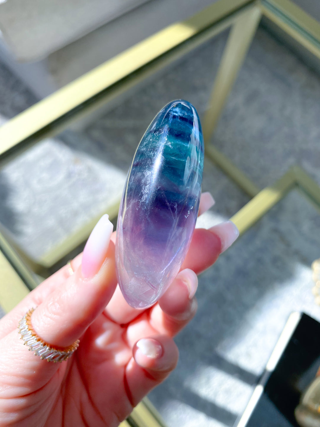 Rainbow Fluorite Palm 
