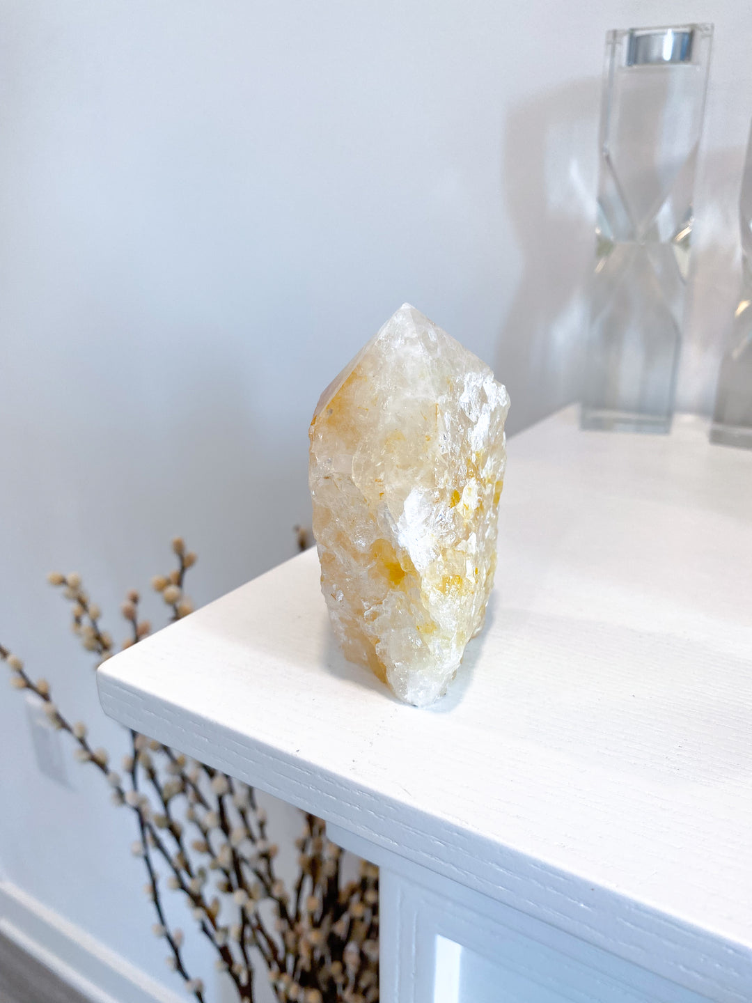 Dreamy Light Yellow Golden Healer Quartz Top Polish - Get Exact Item - Clear Blockages - Crown - High Vibe - Divine Energy