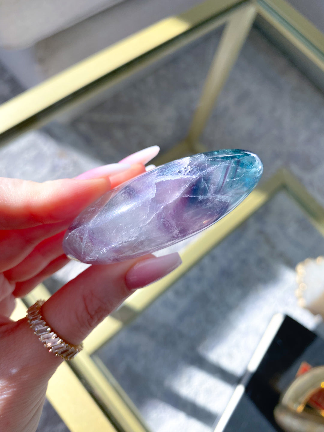 Rainbow Fluorite Palm 