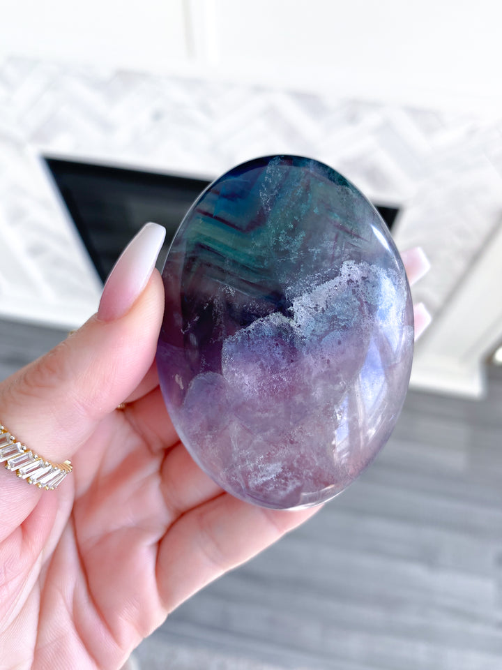 Rainbow Fluorite Palm 