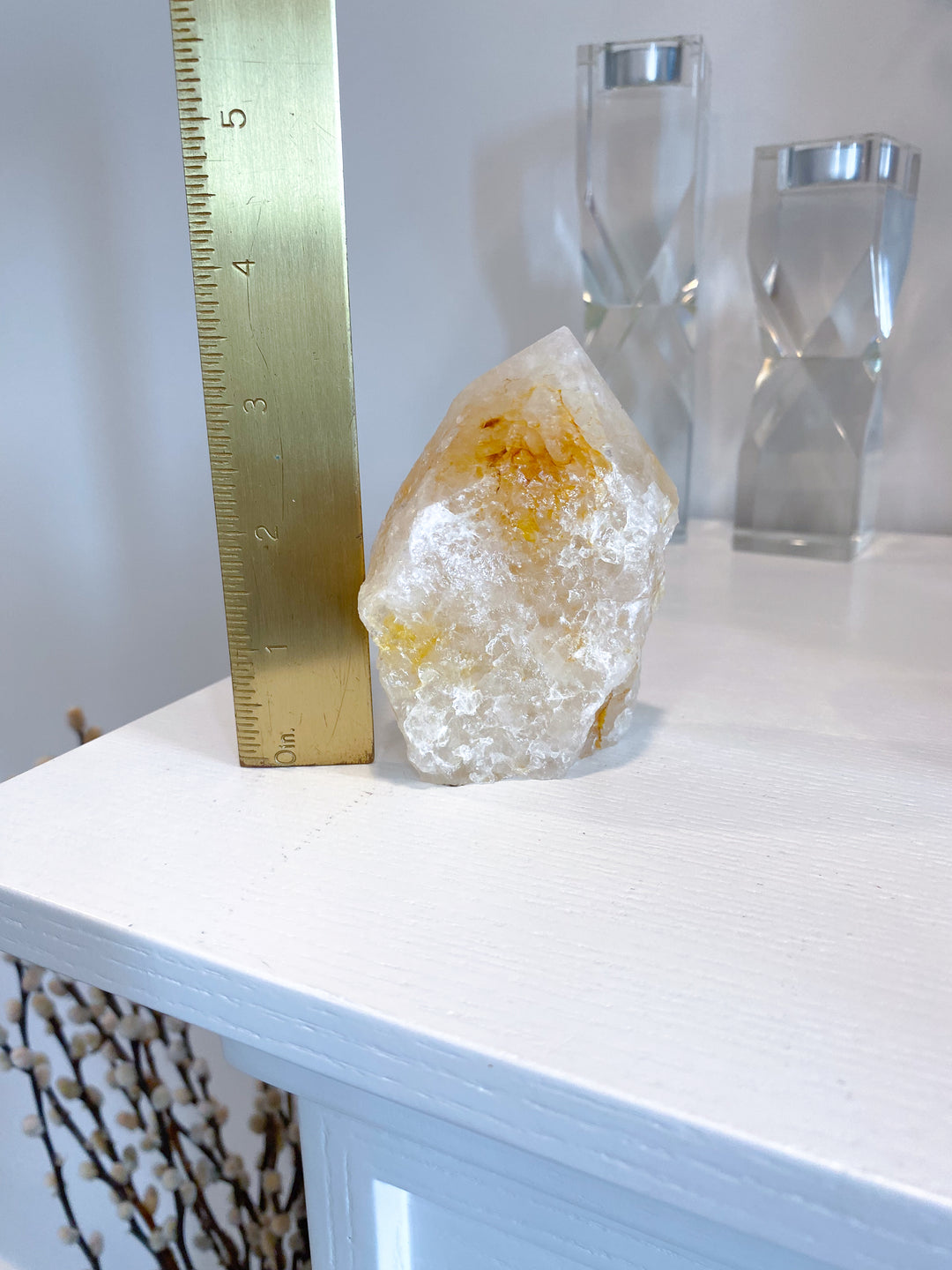 Dreamy Light Yellow Golden Healer Quartz Top Polish - Get Exact Item - Clear Blockages - Crown - High Vibe - Divine Energy