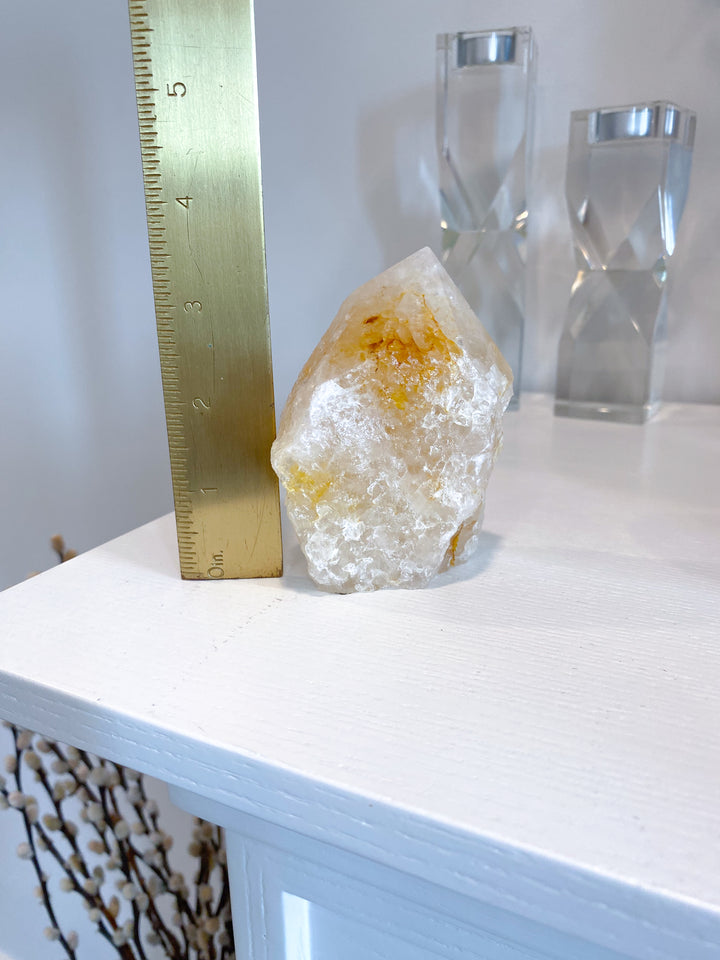 Dreamy Light Yellow Golden Healer Quartz Top Polish - Get Exact Item - Clear Blockages - Crown - High Vibe - Divine Energy
