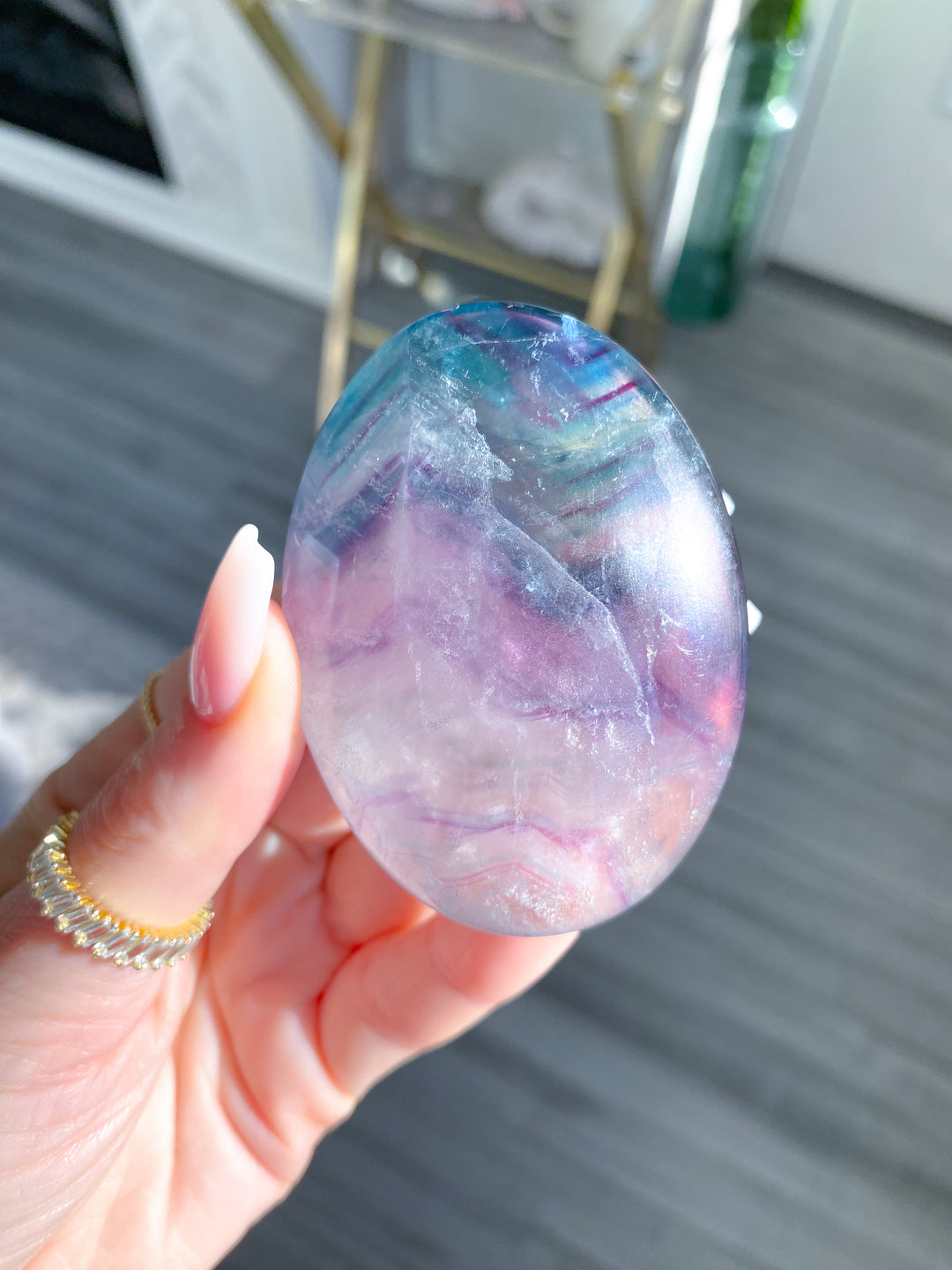 Rainbow Fluorite Palm 